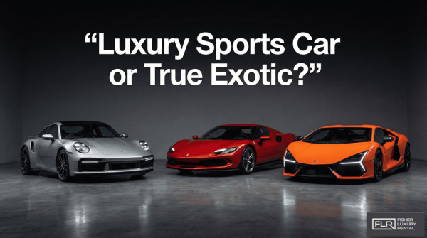 Side-by-side comparison of Porsche 911 Turbo S, Ferrari 296 GTB, and Lamborghini Revuelto in a studio setting.