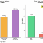 Exotic car rental insurance coverage options and total cost breakdown for 3-day rental