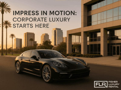 Infographic showing growth of luxury car rental market nationally and in Arizona