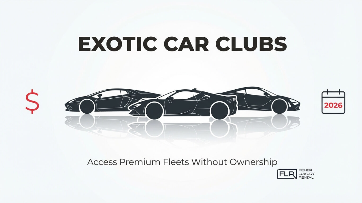 Exotic car club concept showing access to luxury supercars without ownership and flexible membership benefits