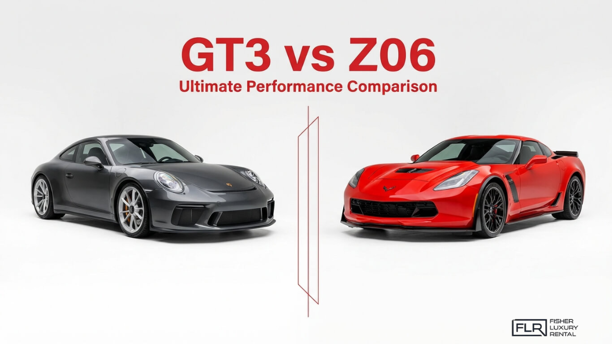 Porsche 911 GT3 and Chevrolet Corvette Z06 side by side ultimate performance sports car comparison