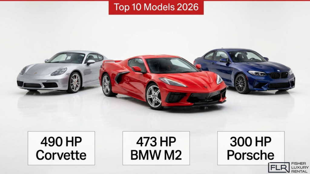 From mid-engine precision to V8 thunder, these ten models cover every driving personality; the next section breaks down how they compare head-to-head on performance and driving dynamics.