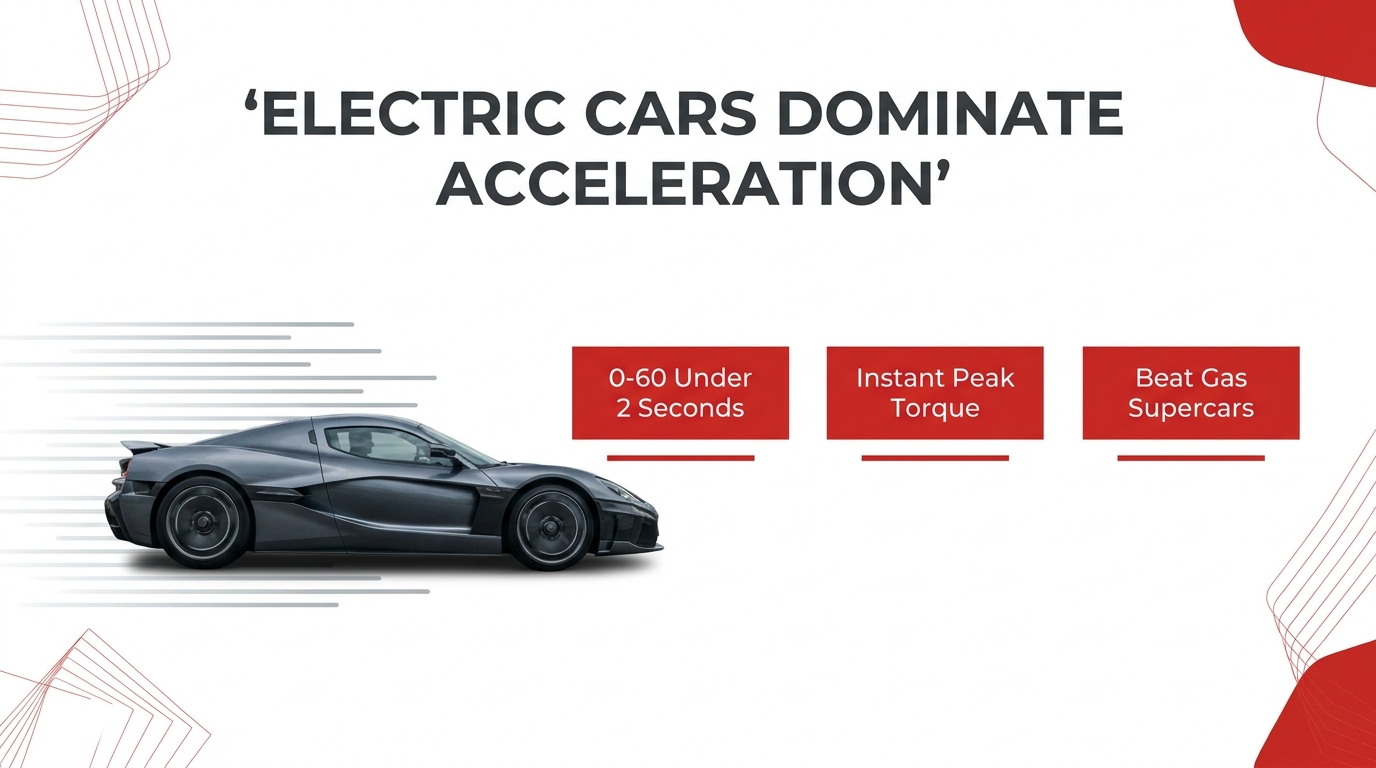Feature Image of Electric cars are among the fastest accelerating vehicles ever built, with the quickest production models reaching 60 mph in under 2 seconds.