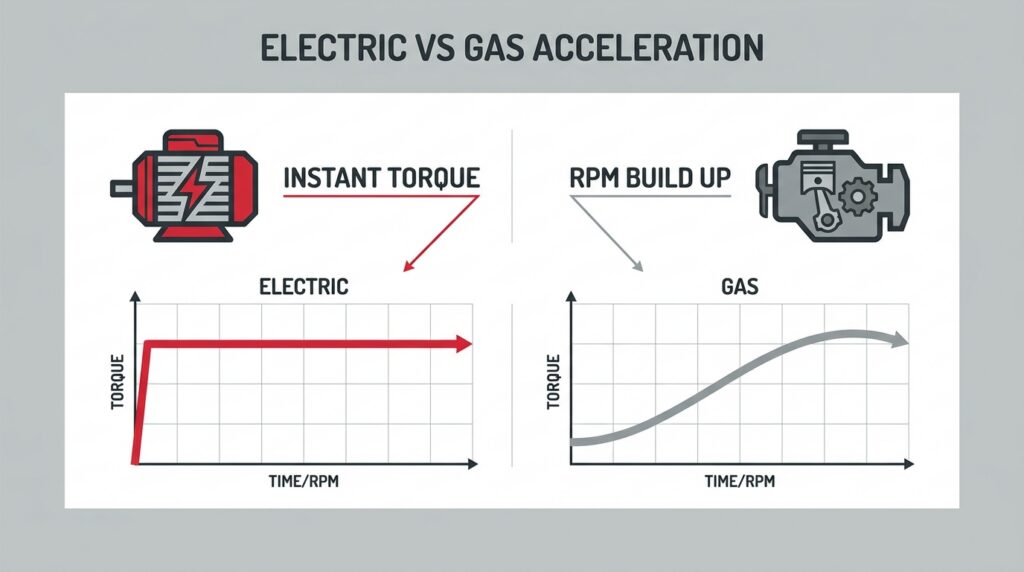 image of Electric Cars showing Faster Than Gas Cars Off the Line