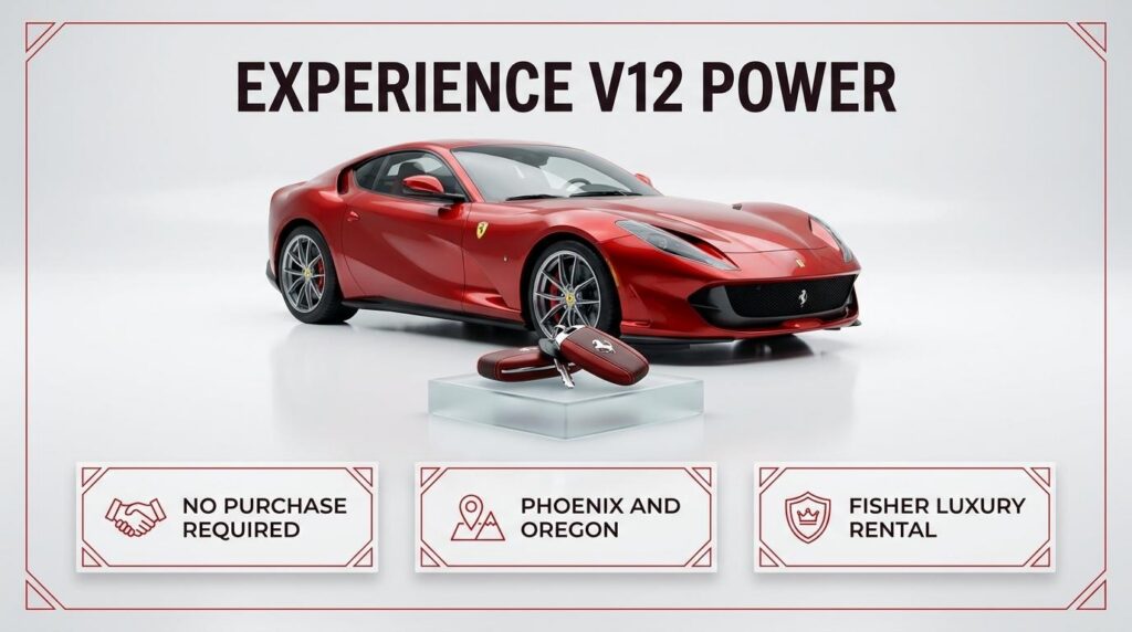 infographic of showing the Experience a V12 Engine