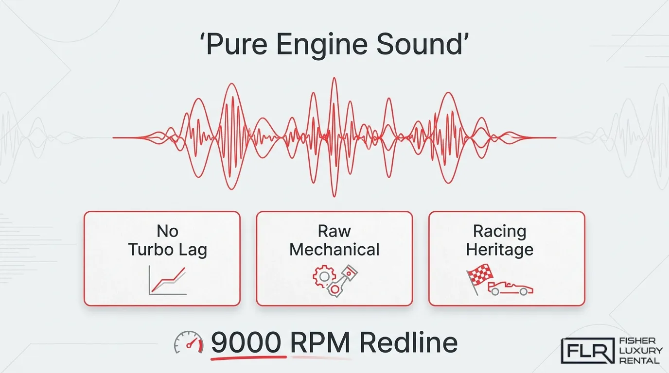 Porsche 911 GT3 naturally aspirated engine sound with raw mechanical tone, no turbo lag, and 9,000 RPM redline