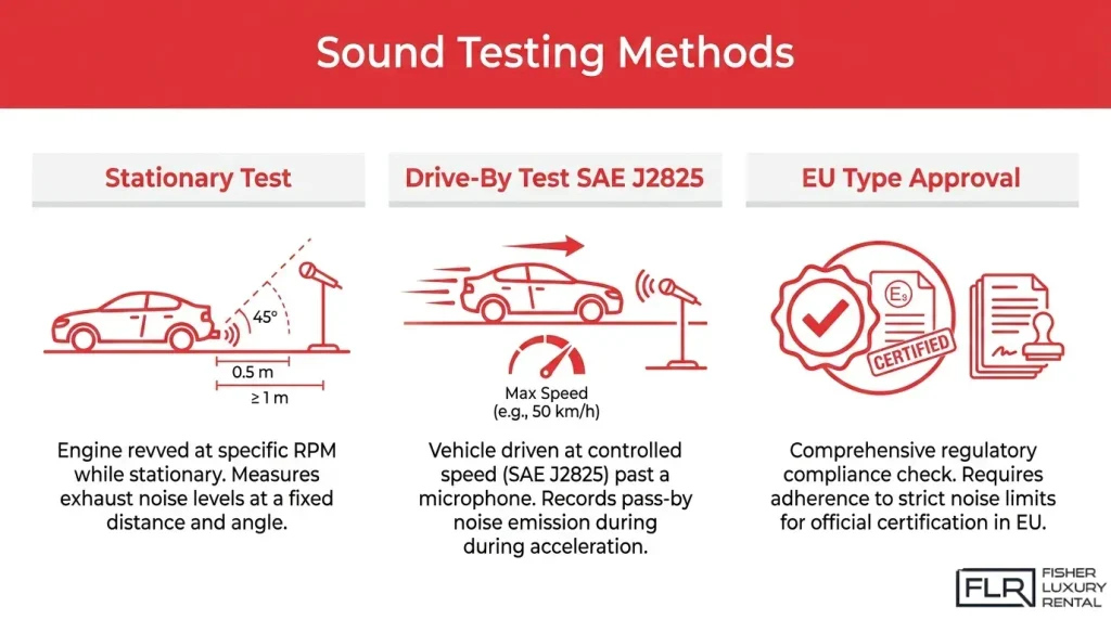 Porsche GT3 sound testing methods
