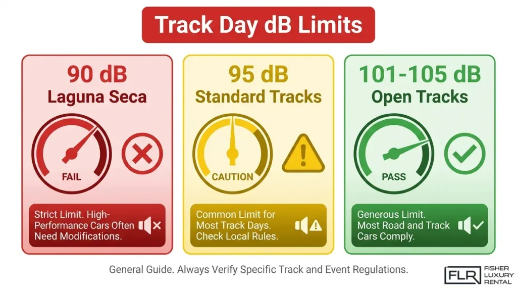 Track day noise limits for Porsche GT3