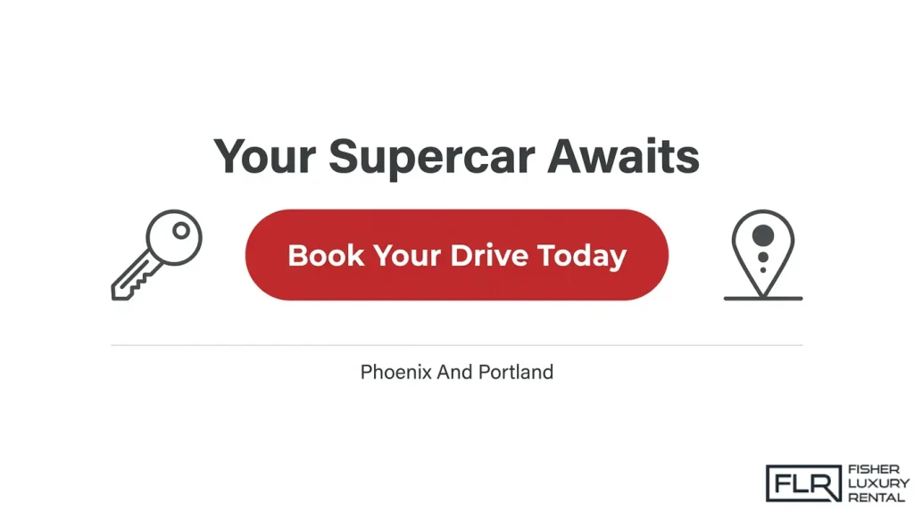 Book a McLaren supercar driving experience with Fisher Luxury Rental in Phoenix and Portland