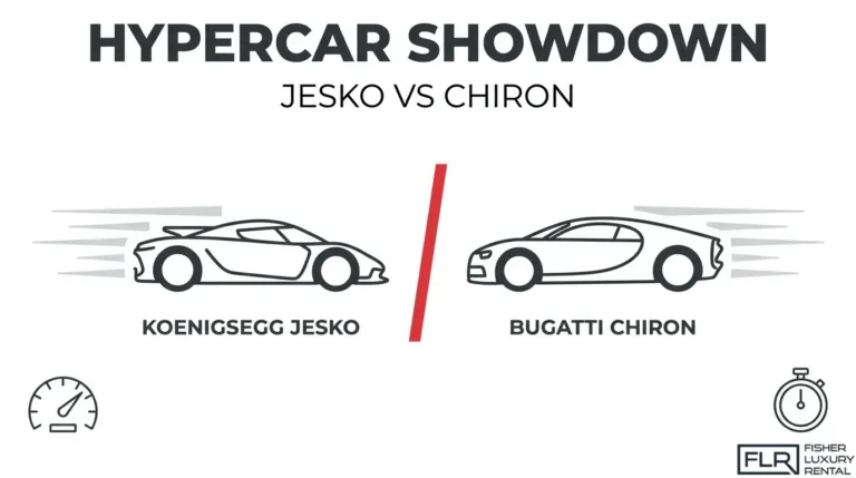 Koenigsegg Jesko vs Bugatti Chiron hypercar comparison showing speed and performance differences