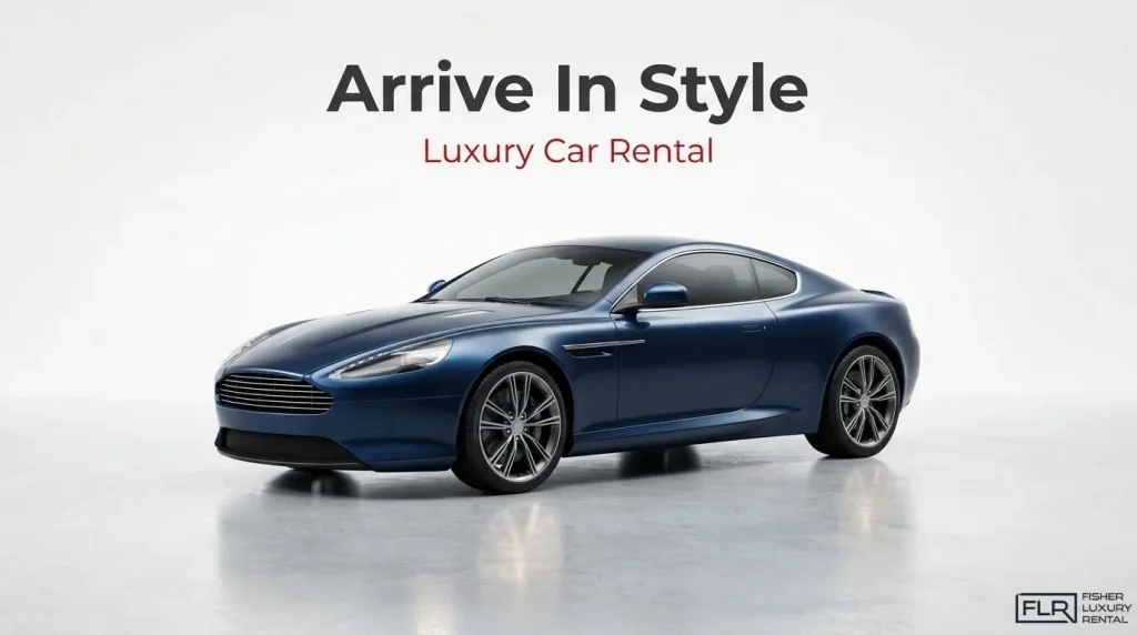 Luxury sports car illustrating stylish transportation to a major car show