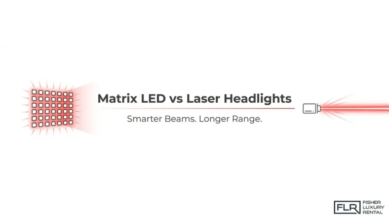 Matrix LED vs laser headlights comparison showing smarter beam control and longer lighting range