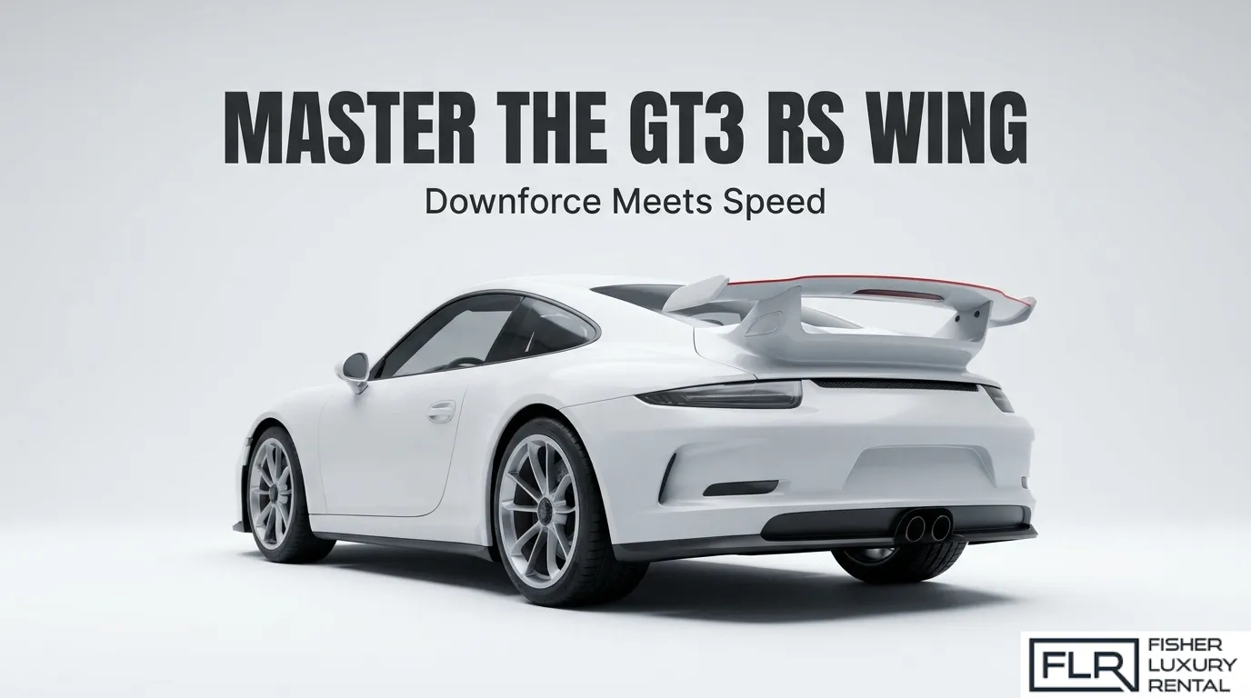 Porsche GT3 RS rear wing angle adjustment guide showing how the aerodynamic wing improves downforce and speed